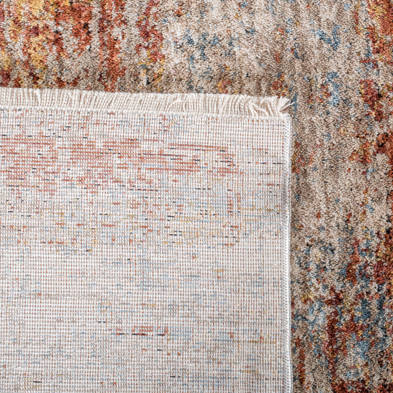 Tapis beige / rouille Aairah, Rectangle 4 pi x 6 pi 2 po