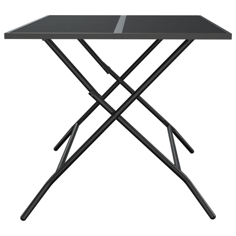 Jailyn Rectangular Metal Folding Outdoor Dining Table , 110cm cm W 80cm cm D