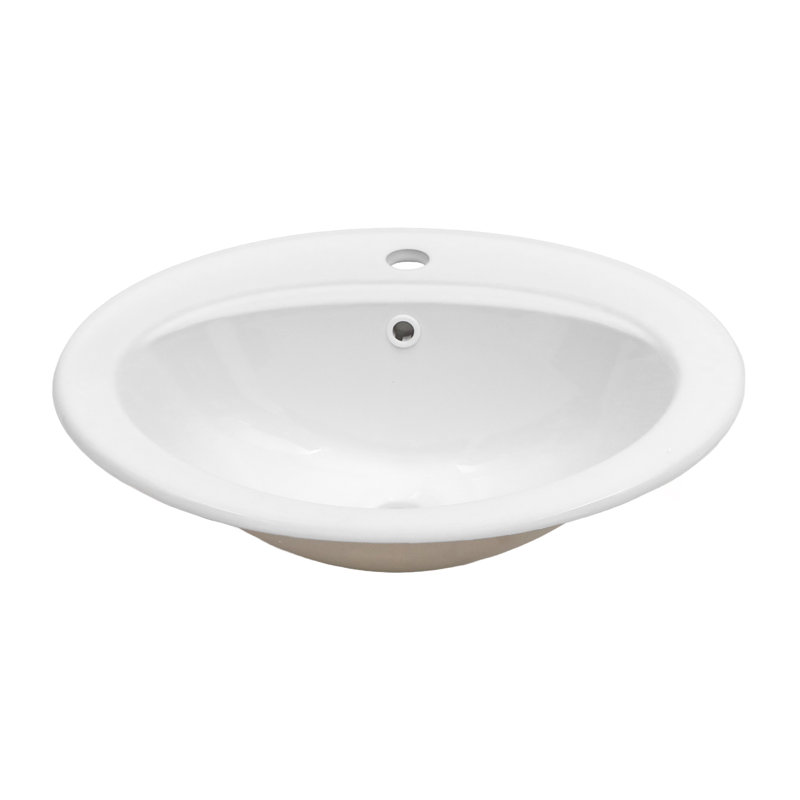Topcraft Oval Drop-In Sink White