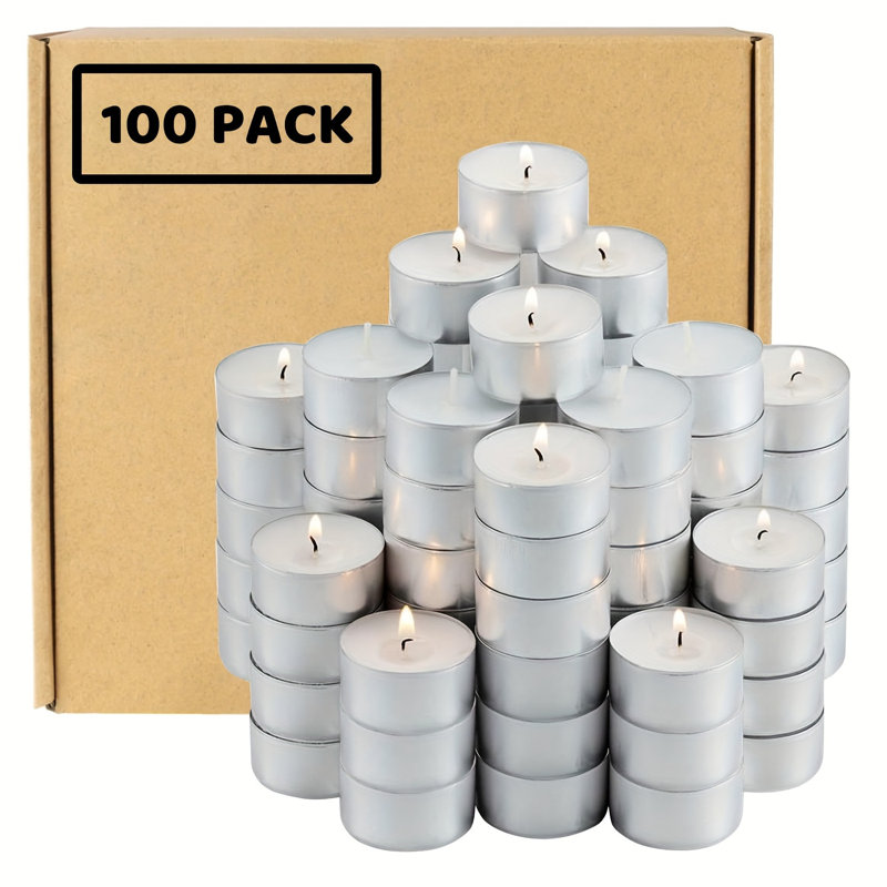 Unscented Flameless Tealight Candle with Aluminium Holder