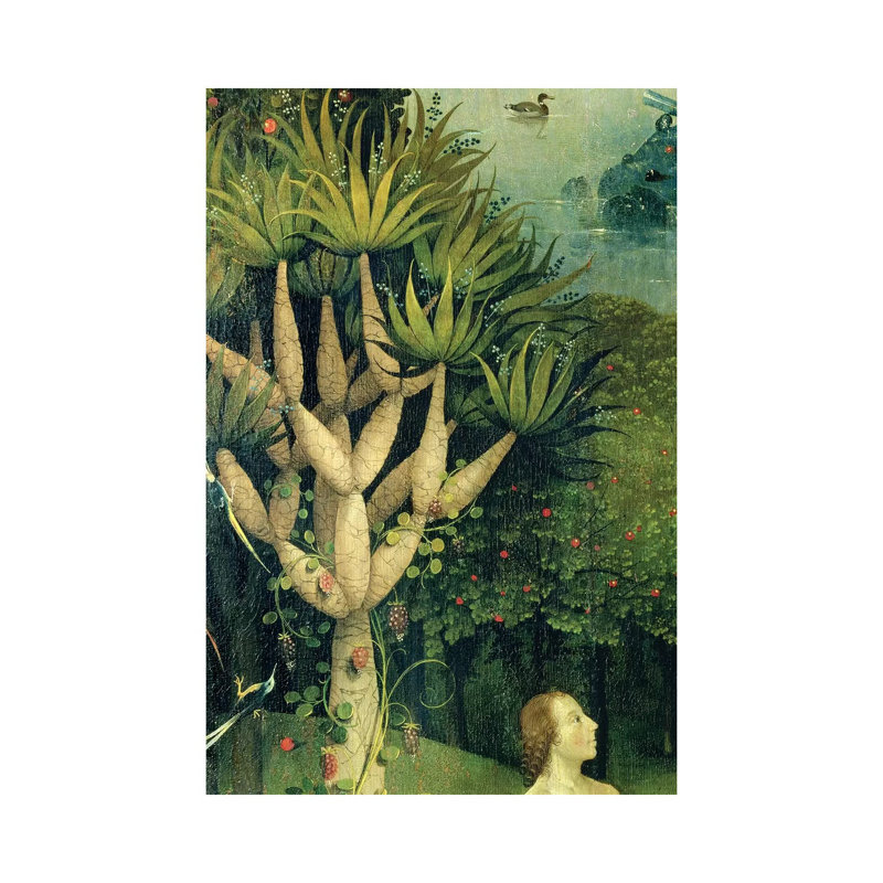 Detail Of The Tree Of Knowledge Of Good And Evil In Paradise, The Garden Of Earthly Delights, 1490-1500 by Hieronymus Bosch - Wrapped Canvas Painting