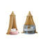 Bed Canopy With Ruffles, Round Dome 240Cm For Bedroom, Brown