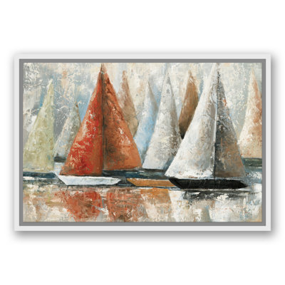 " Painterly Sailboats " Painting Print
