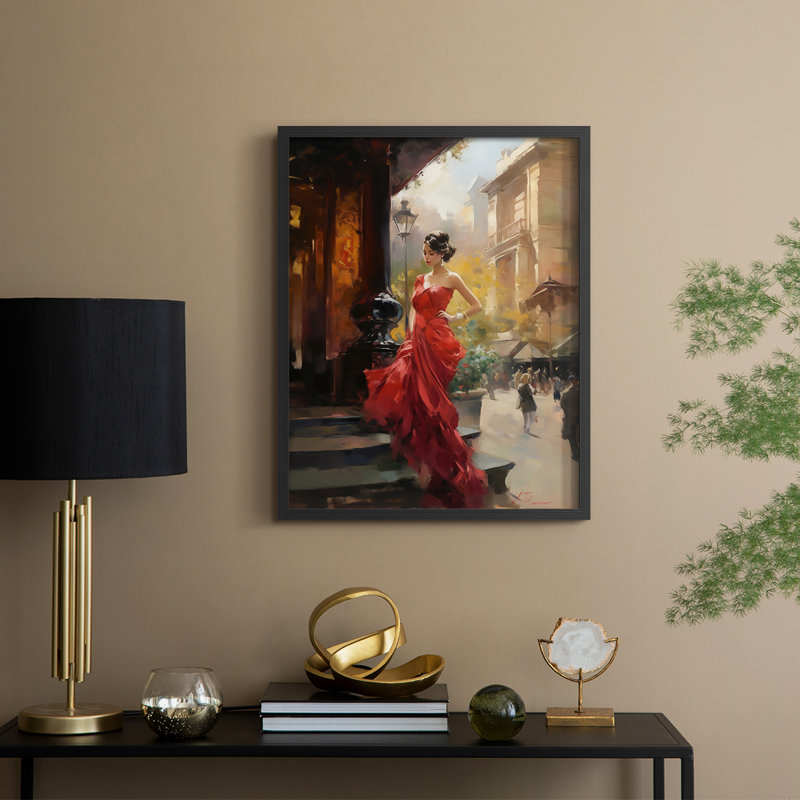 Reproduction encadrée WOMEN Series CDLXII - bois massif, Noir, noir, noir, noir, H 30 po x l 24 po