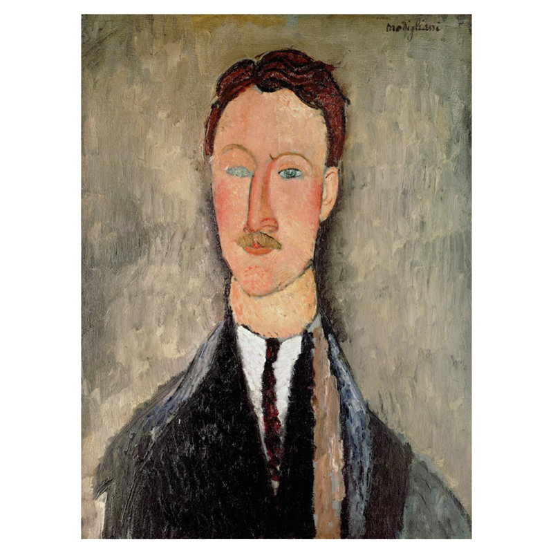 Portrait de Léopold Survage (1879-1968) par Amedeo Modigliani - Estampe numérique, H 40 po x l 32 po