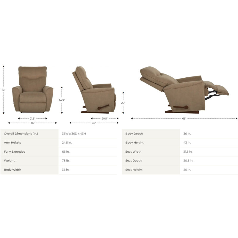 Belmont Rocking Recliner, Dark Brown