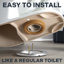 Toilette allongée 2 pièces à simple chasse 1,28 GPF avec protection de débordement Easley FLUSH GUARD