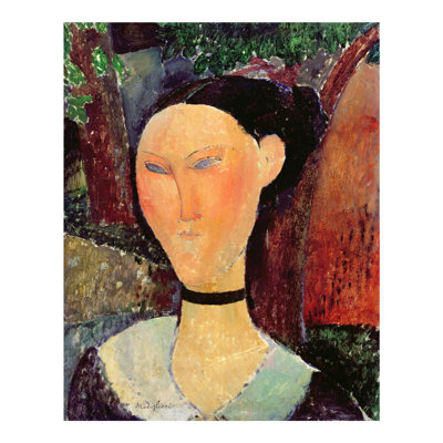 «Woman with a Velvet Neckband» par Amedeo Modigliani - Impression giclée