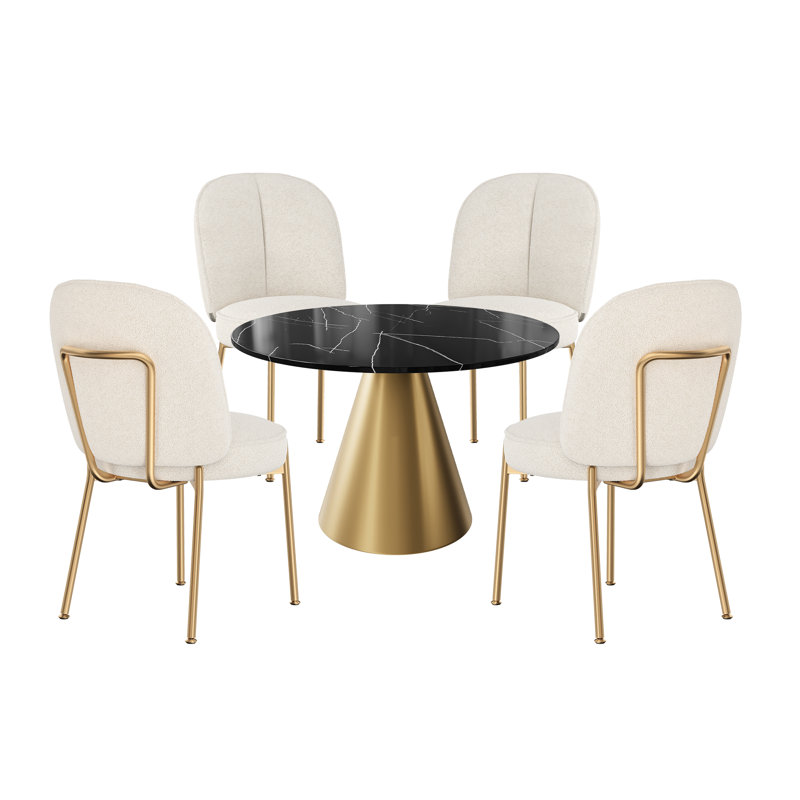 Ensemble de salle à manger 5 pièces, Beige