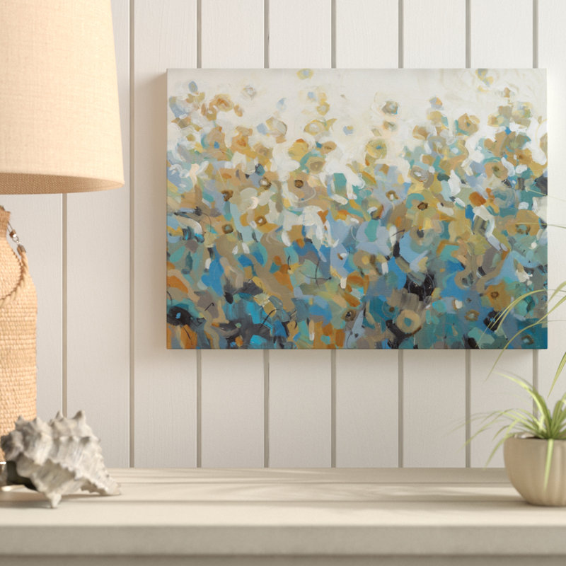 « nouveau ii », reproduction de peinture à l’acrylique sur toile tendue, H 14 po x l 19 po x P 2 po