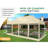 10'Wx20'D Heavy Duty Canopy Tent, Pop up Gazebo with Netting Screened-104650884