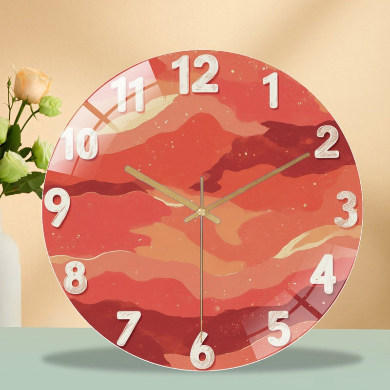 Horloge murale horloge murale moderne en verre 12 po