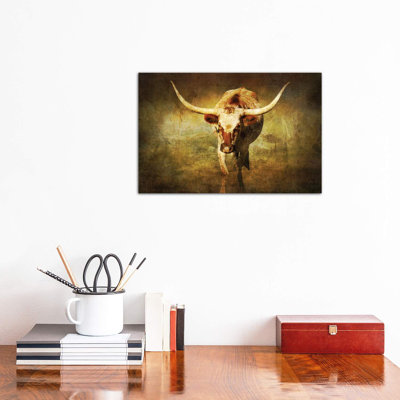 Steer 1 Piece Wrapped Canvas Wall Art