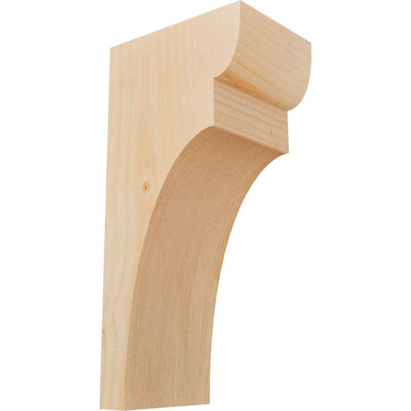 Yorktown Corbel, H 16 po x l 5,5 po x P 8 po, Sapin de Douglas, Lisse