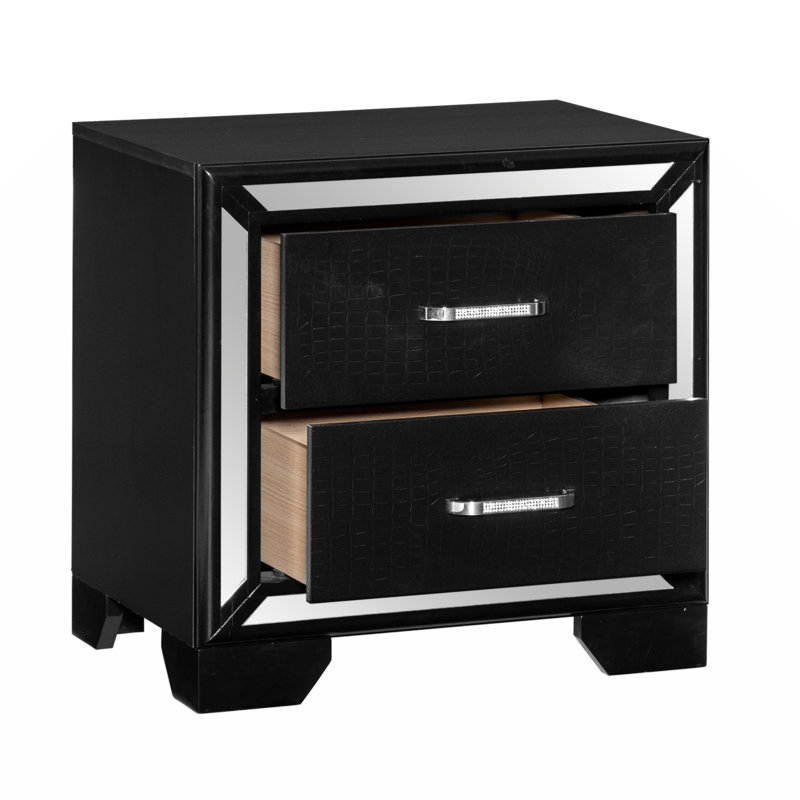 Table de chevet Jonya, Noir