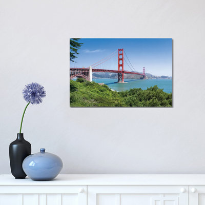 Golden Gate Bridge In San Francisco by Jan Becke - Wrapped Canvas Print