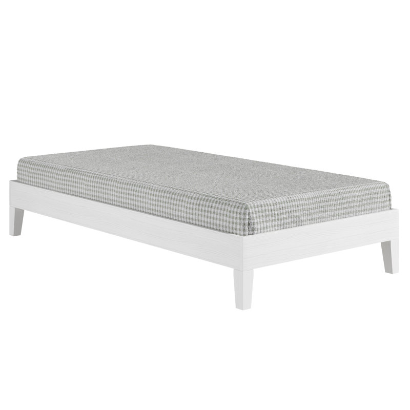 Lit plateforme Antol, Blanc, Simple