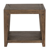 Troy Solid Wood Floor Shelf End Table