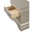 Table de chevet grise - guides de façade de crocodile, poignées en cristal de fabrication 15,91 po L, 21,05 po, 23,24 H, 30,91 lb en gris, avec et poignées, 21,05 po de profondeur x 15,91 po de largeur, 23,24 po de hauteur, 30,91 lb