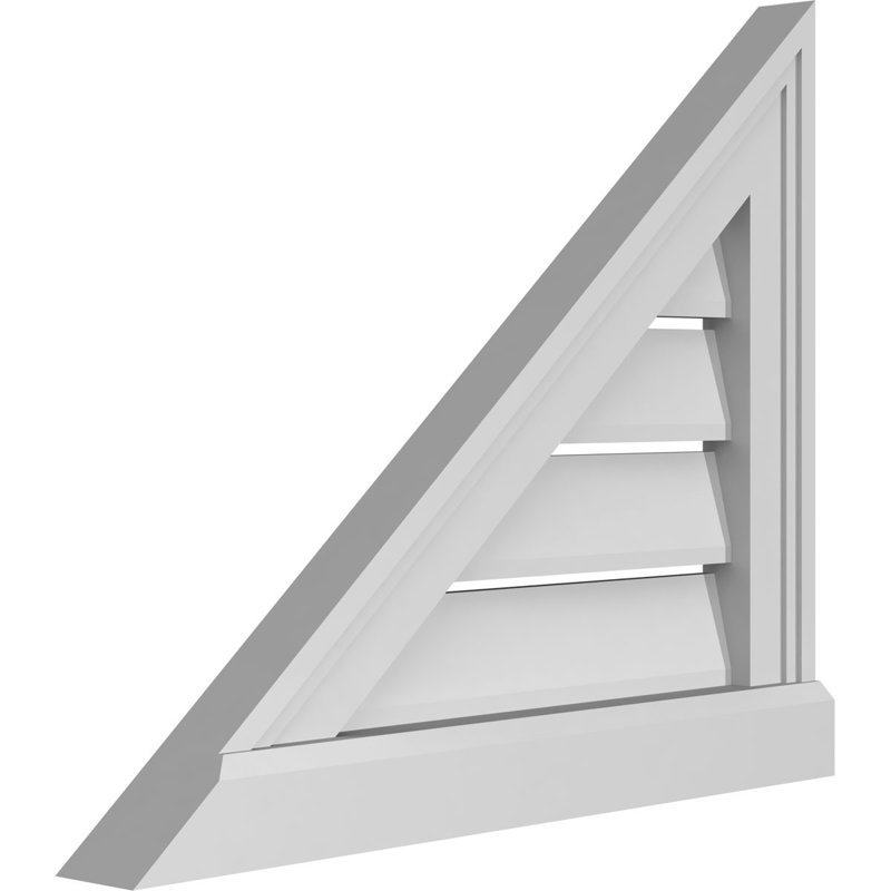Pivot en uréthane fonctionnel triangulaire à montage en surface à gauche, apprêté, H 16,625 po x l 20 po x P 2 po