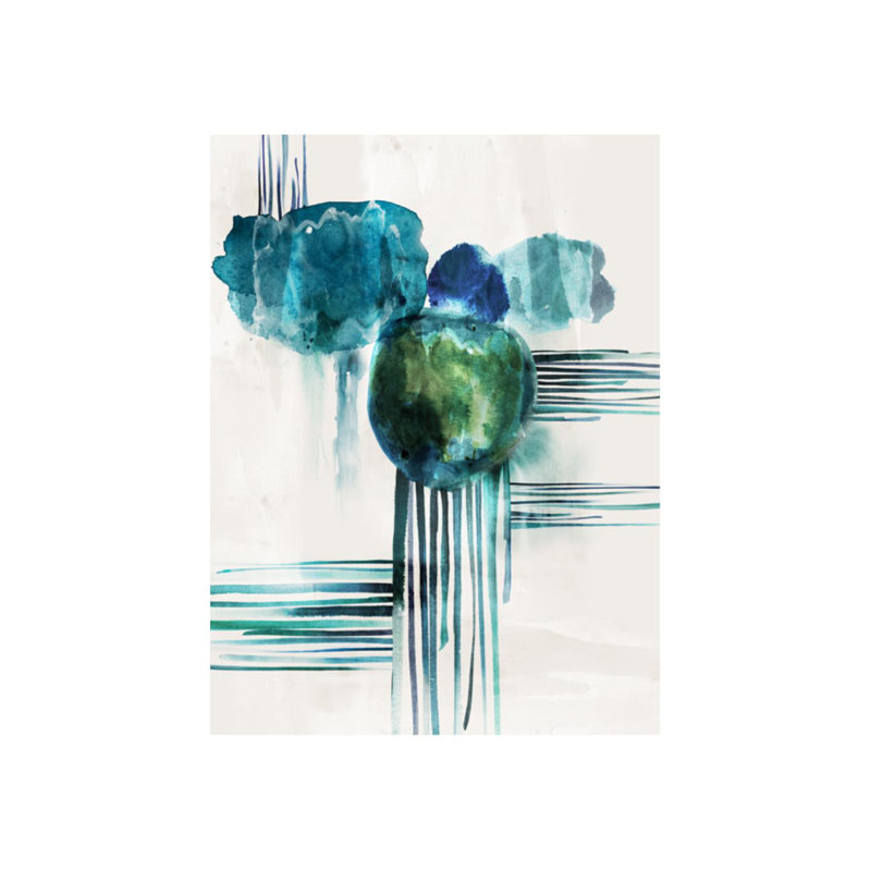 Aqua Flow Print by Zoey Riley, Plexi, 40" H x 30" W x 1.5" D