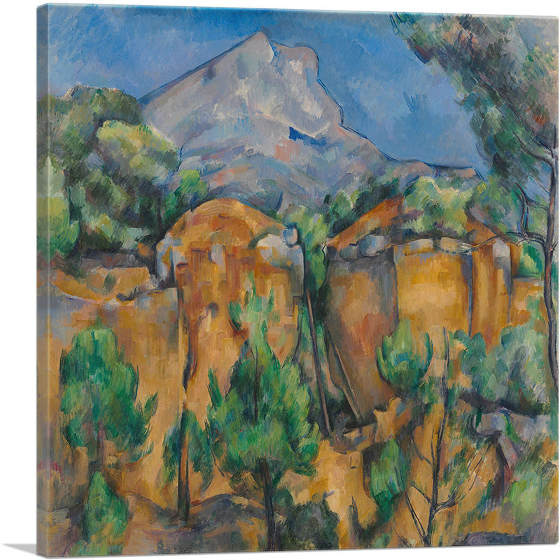 Mont Sainte-Victoire vu de la carrière Bibemus 1897 - reproduction, H 12 po x l 12 po x P 1,5 po