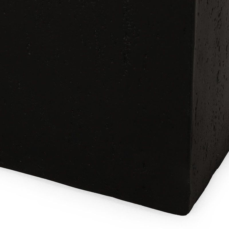 Pot à fleurs léger en oxyde de magnésium - Accessoire d'extérieur noir 31,92 po x 15,32 po 16 po