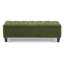Banc repose-pieds avec rangement, surface bouclée verte, pieds en bois d'hévéa, capacité de 300 lb-147626132