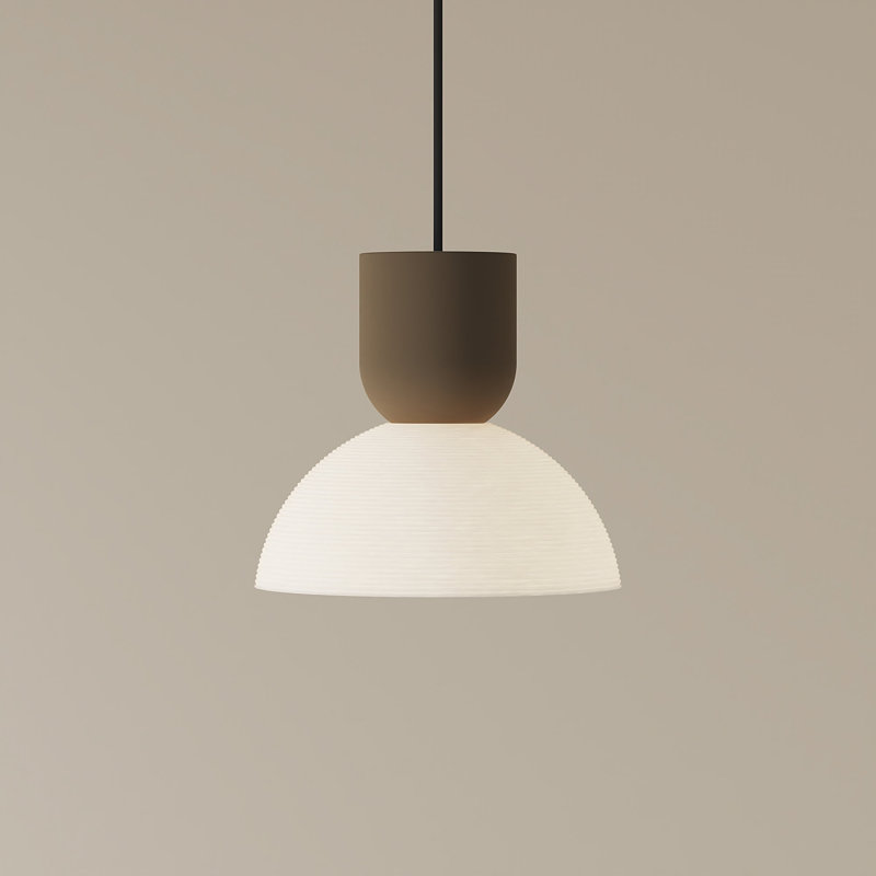 Buia Pendant Light, Walnut, Black