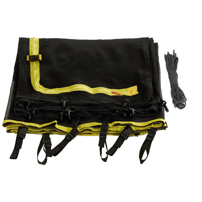 Machrus Upper Bounce Trampoline Enclosure Net, Fits 9' Round Frame, Using 6 Poles (or 3 Arches)