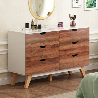 Commode 6 tiroirs Rustic Brown