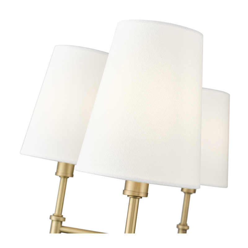 Lustre à 8 lumières de 30 po de largeur Adorra - nickel poli, H 15,75 po x l 25,75 po x P 25,75 po, Laiton rétro, 6