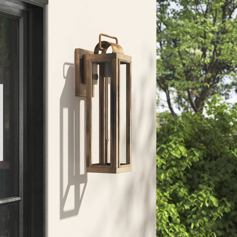 Harbor Outdoor Wall Lantern, 21.25" H x 5.5" W x 7.5" D, Burnished Bronze