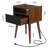 Mid Century Nightstand Set Of 2, Modern Side End Table With Charging Station And Storage
