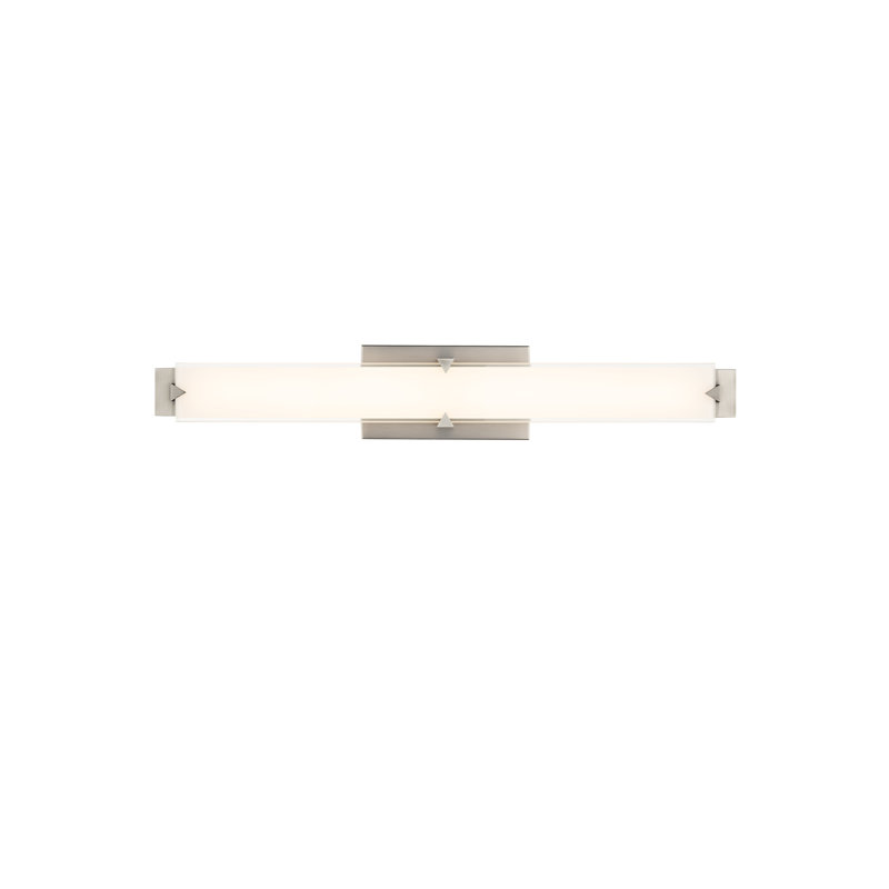 Luminaire de salle de bain à DEL à intensité variable de 27 po avec abat-jour en verre et interrupteur de température de couleur intégré Carlisle (2700K / 3000K / 3500K / 4000K)