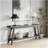 2-Tier Sofa Table with Rustic Farmhouse Style, Extra-Long and Space-Saving Design for Versatile Home Use