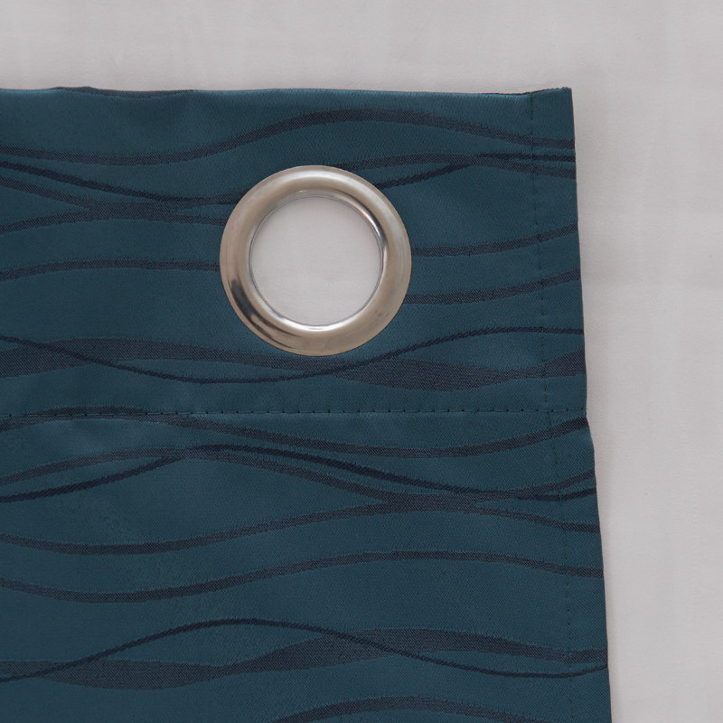 Bakstran Blackout Curtain Pair, Blue, 52" W x 63" L