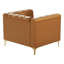 Chaise Chesterfield en similicuir rembourré avec pieds en métal doré-1398315850-1403588510-1403588504