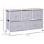 Étagère de chambre à coucher de 40 po avec commode cubique 5 tiroirs 5 tiroirs - Gris