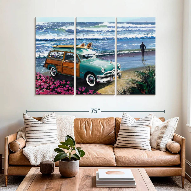 Surf City, peinture, H 42 po x l 65 po