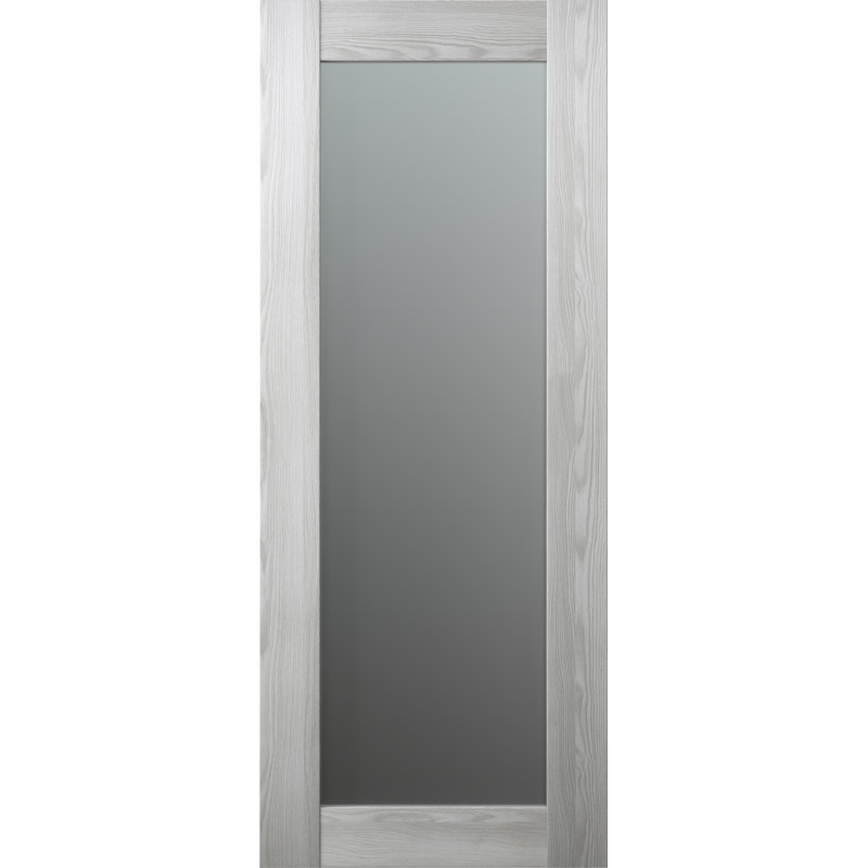 Dalle de porte en bois manufacturé et en verre massif Avon 207, 35,875 po x 95,24 po, Chêne Veralinga