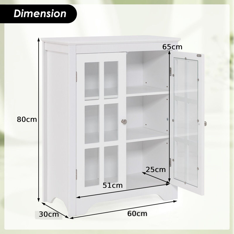 Ozzie Freestanding Bathroom Cabinet, White