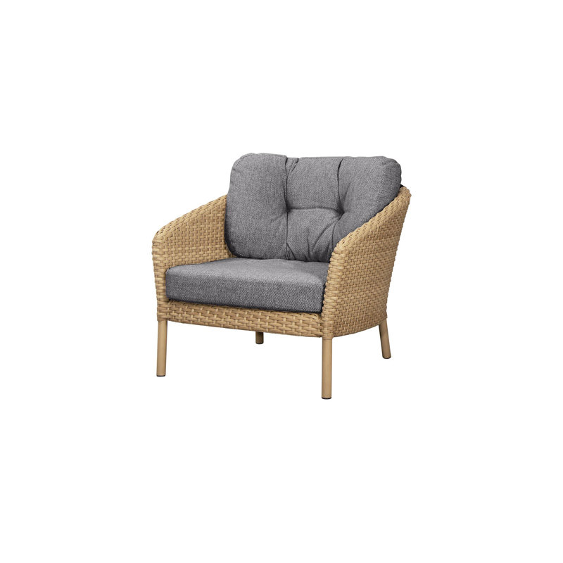 Ocean Large Lounge Chair with Cane-line Weave®, Dark Gray