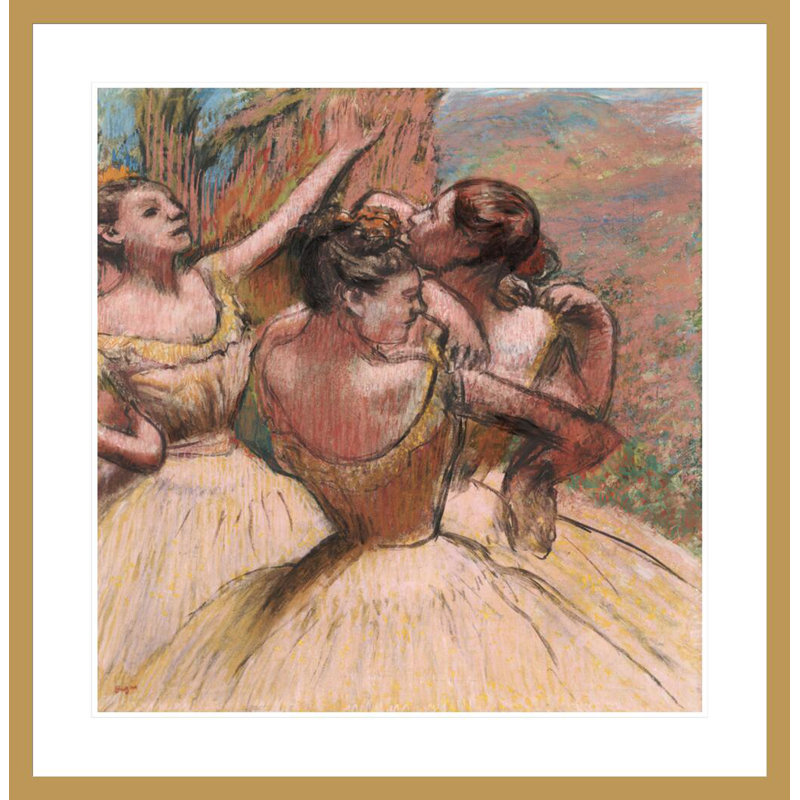 «Three Dancers» par Edgar Degas, impression giclée encadrée, H 34,33 po x l 33,5 po