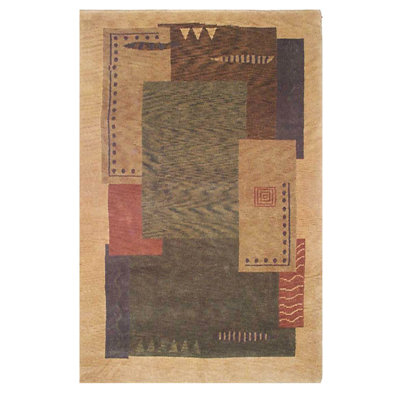 American Home Contemporary Wool Abstract Indoor Rug