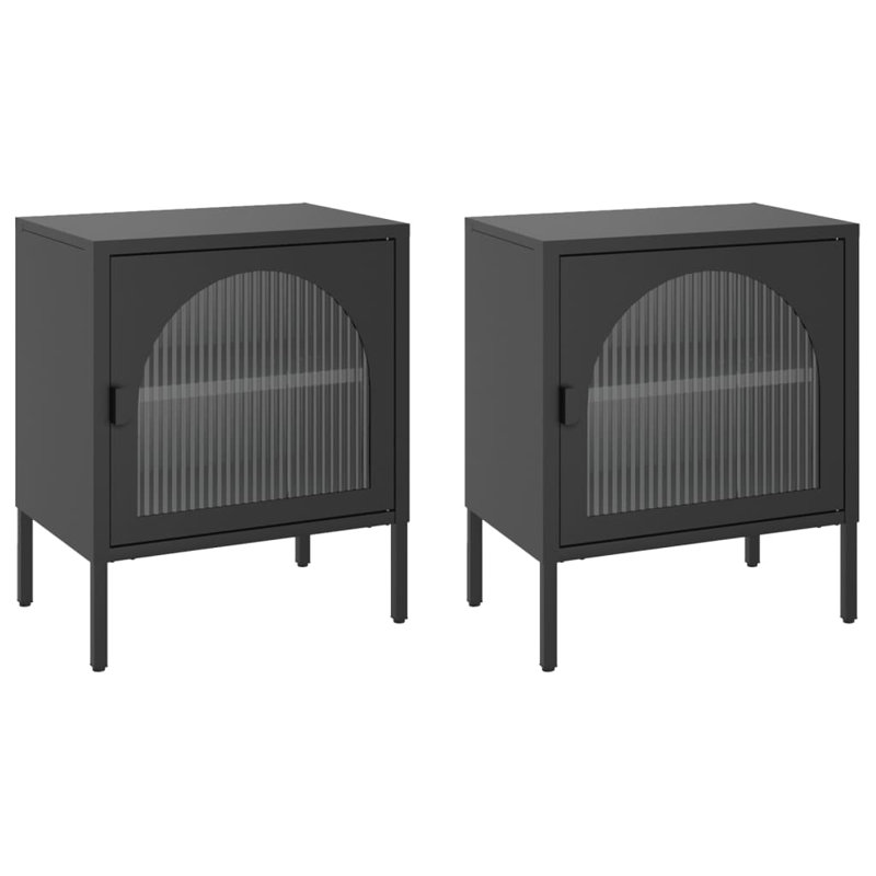 Mithushan 50cm W Steel Bedside Table