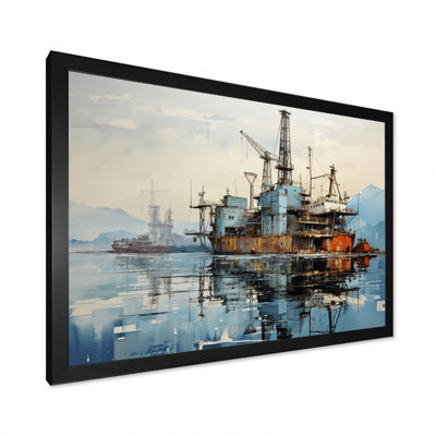 " Blue Oil Rigs Fields Industrial IV "