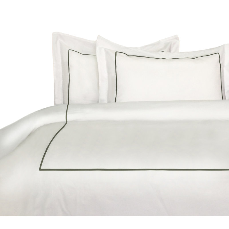 Benin Traditional Percale Duvet Cover, Full/Queen Duvet Cover + 2 Shams, Charcoal/White