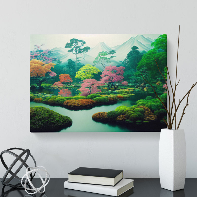 Japanese Garden - Wrapped Canvas, 35cm H x 50cm W x 3cm D