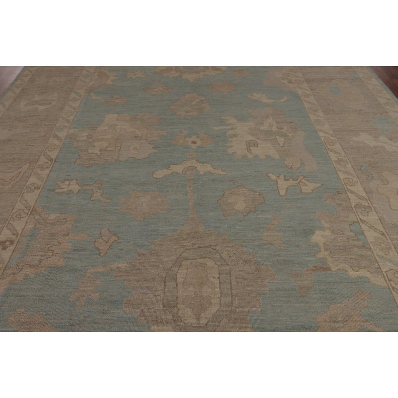 Tapis bleu pâle Oushak 9 x 12